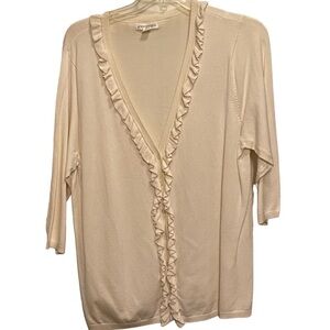 Plus size winter white women’s mid arm length sweater